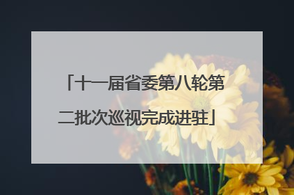 十一届省委第八轮第二批次巡视完成进驻