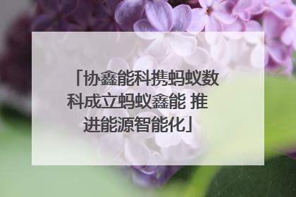 协鑫能科携蚂蚁数科成立蚂蚁鑫能 推进能源智能化