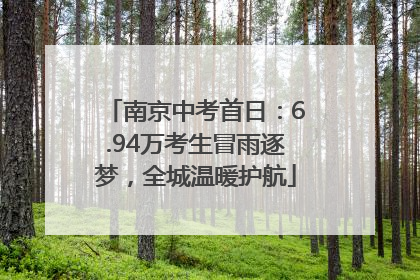 南京中考首日：6.94万考生冒雨逐梦，全城温暖护航