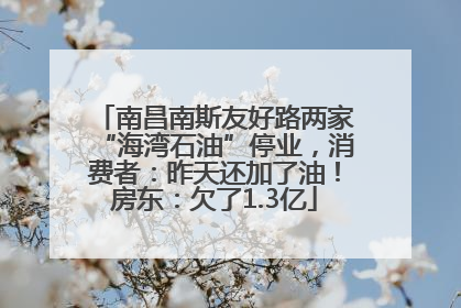 南昌南斯友好路两家“海湾石油”停业，消费者：昨天还加了油！房东：欠了1.3亿