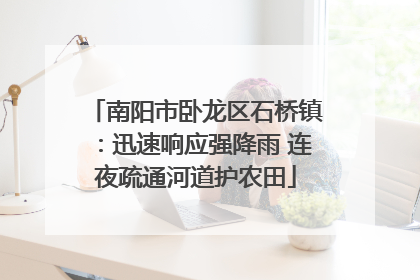 南阳市卧龙区石桥镇：迅速响应强降雨 连夜疏通河道护农田