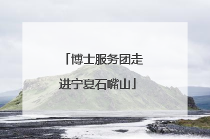 博士服务团走进宁夏石嘴山