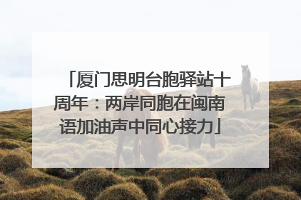 厦门思明台胞驿站十周年：两岸同胞在闽南语加油声中同心接力