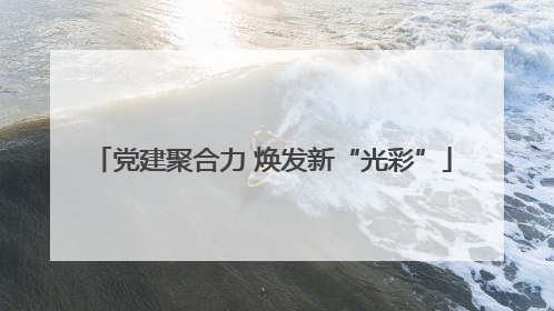 党建聚合力 焕发新“光彩”