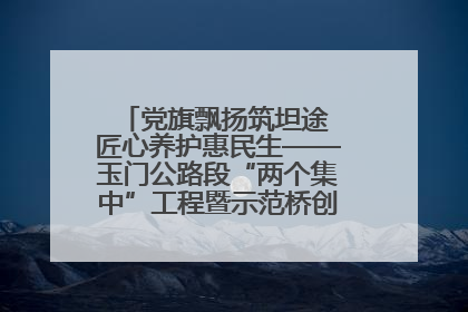 党旗飘扬筑坦途 匠心养护惠民生——玉门公路段“两个集中”工程暨示范桥创建项目圆满收官