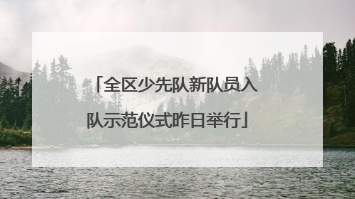 全区少先队新队员入队示范仪式昨日举行