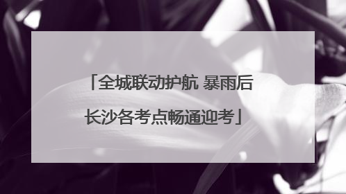 全城联动护航 暴雨后长沙各考点畅通迎考