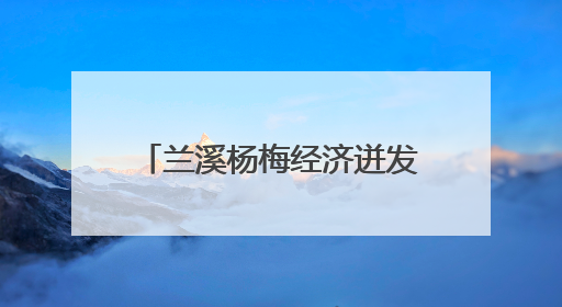 兰溪杨梅经济迸发致富“新”动能