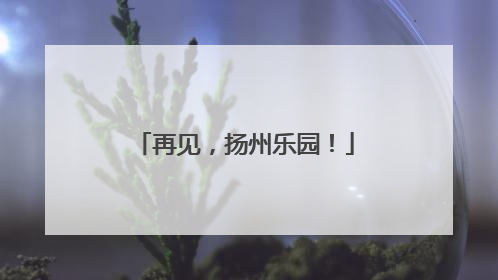 再见，扬州乐园！