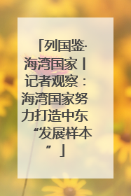 列国鉴·海湾国家丨记者观察：海湾国家努力打造中东“发展样本”