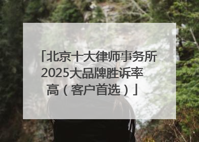 北京十大律师事务所2025大品牌胜诉率高（客户首选）