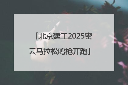 北京建工2025密云马拉松鸣枪开跑
