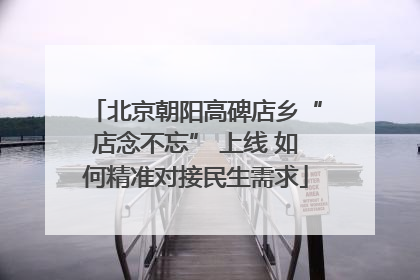 北京朝阳高碑店乡“店念不忘” 上线 如何精准对接民生需求