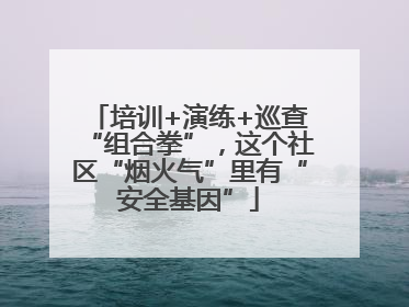 培训+演练+巡查“组合拳”，这个社区“烟火气”里有“安全基因”