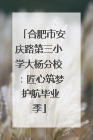 合肥市安庆路第三小学大杨分校：匠心筑梦 护航毕业季