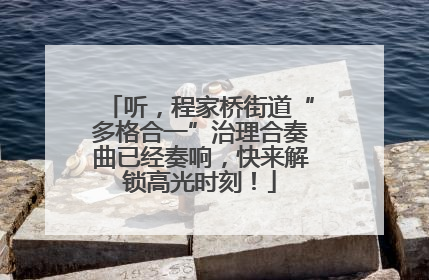 听，程家桥街道“多格合一”治理合奏曲已经奏响，快来解锁高光时刻！