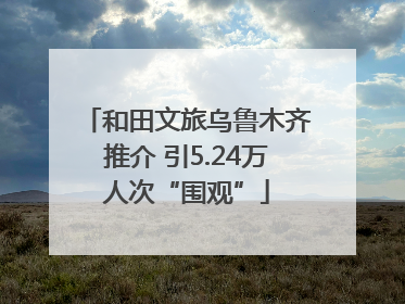 和田文旅乌鲁木齐推介 引5.24万人次“围观”