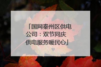国网秦州区供电公司：双节同庆 供电服务暖民心