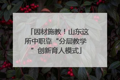 因材施教！山东这所中职靠“分层教学”创新育人模式