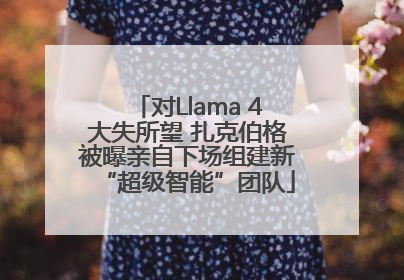 对Llama 4大失所望 扎克伯格被曝亲自下场组建新“超级智能”团队