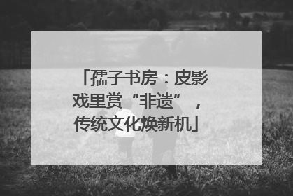 孺子书房：皮影戏里赏“非遗”，传统文化焕新机