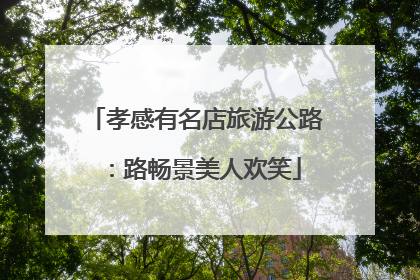 孝感有名店旅游公路：路畅景美人欢笑