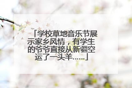 学校草地音乐节展示家乡风情，有学生的爷爷直接从新疆空运了一头羊……
