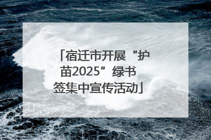 宿迁市开展“护苗2025”绿书签集中宣传活动