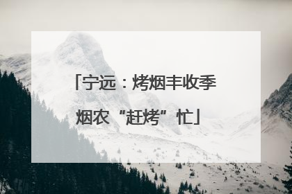 宁远：烤烟丰收季 烟农“赶烤”忙