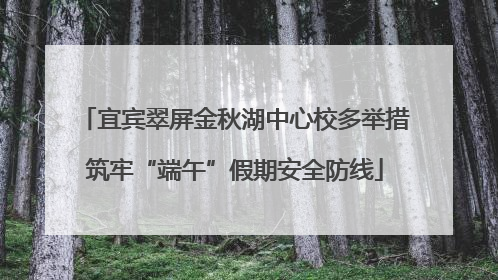 宜宾翠屏金秋湖中心校多举措筑牢“端午”假期安全防线