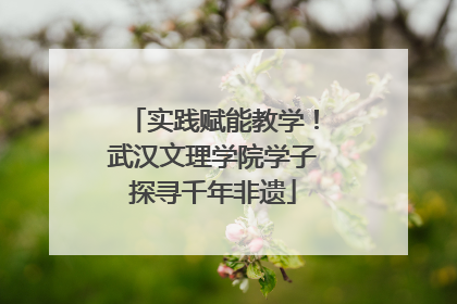 实践赋能教学！武汉文理学院学子探寻千年非遗