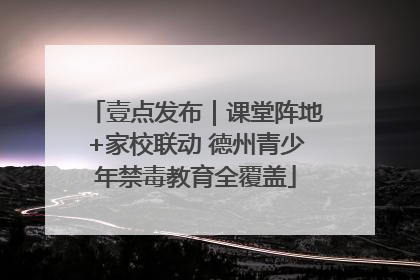 壹点发布｜课堂阵地+家校联动 德州青少年禁毒教育全覆盖