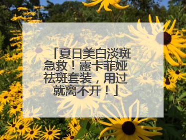 夏日美白淡斑急救！露卡菲娅祛斑套装，用过就离不开！