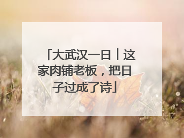 大武汉一日︱这家肉铺老板，把日子过成了诗