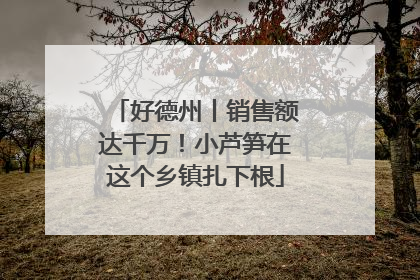 好德州丨销售额达千万！小芦笋在这个乡镇扎下根