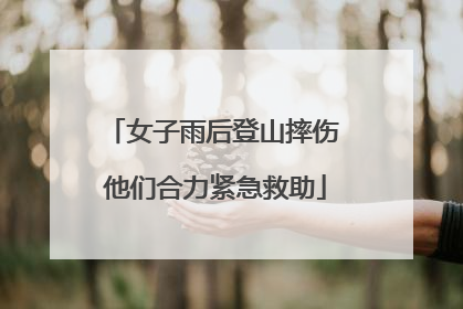 女子雨后登山摔伤 他们合力紧急救助