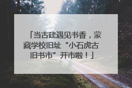当古建遇见书香，蒙藏学校旧址“小石虎古旧书市”开市啦！
