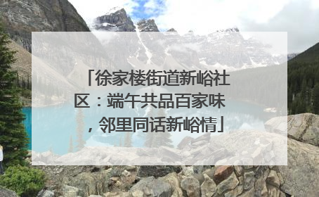徐家楼街道新峪社区：端午共品百家味，邻里同话新峪情