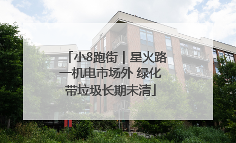小8跑街｜星火路一机电市场外 绿化带垃圾长期未清
