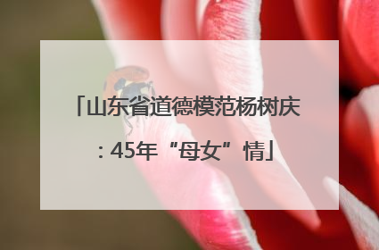 山东省道德模范杨树庆：45年“母女”情