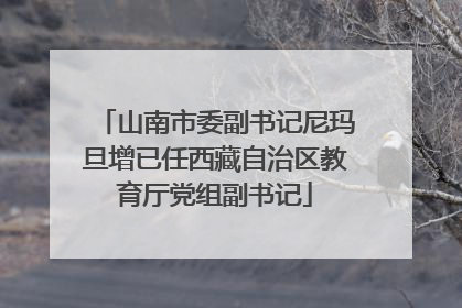 山南市委副书记尼玛旦增已任西藏自治区教育厅党组副书记