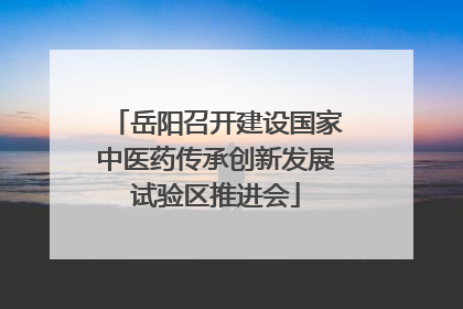岳阳召开建设国家中医药传承创新发展试验区推进会