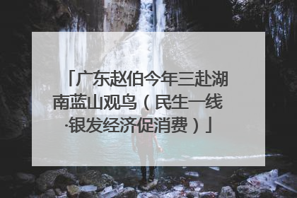 广东赵伯今年三赴湖南蓝山观鸟（民生一线·银发经济促消费）