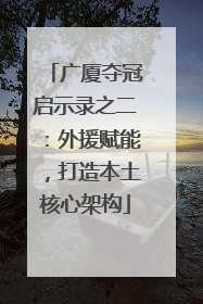 广厦夺冠启示录之二：外援赋能，打造本土核心架构