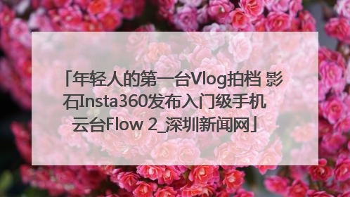 年轻人的第一台Vlog拍档 影石Insta360发布入门级手机云台Flow 2_深圳新闻网