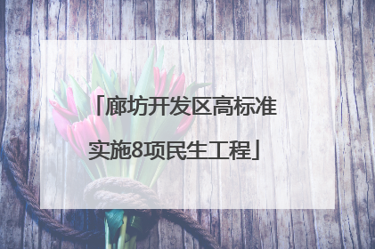 廊坊开发区高标准实施8项民生工程