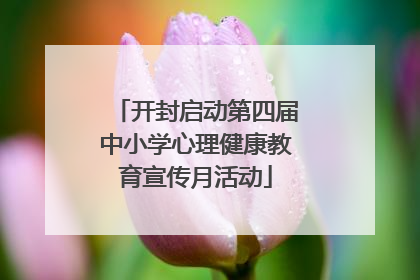 开封启动第四届中小学心理健康教育宣传月活动