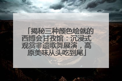 揭秘三种颜色绘就的西博会甘孜馆：沉浸式观赏非遗歌舞展演，高原美味从头吃到尾