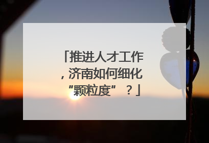 推进人才工作，济南如何细化“颗粒度”？