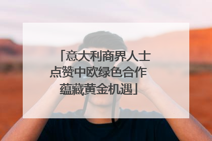 意大利商界人士点赞中欧绿色合作蕴藏黄金机遇